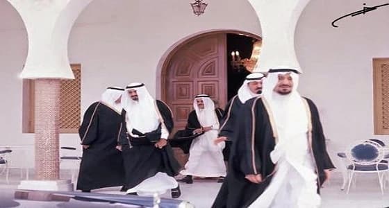 صورة قديمة تجمع القيادات الملكية الراحلة بالطائف