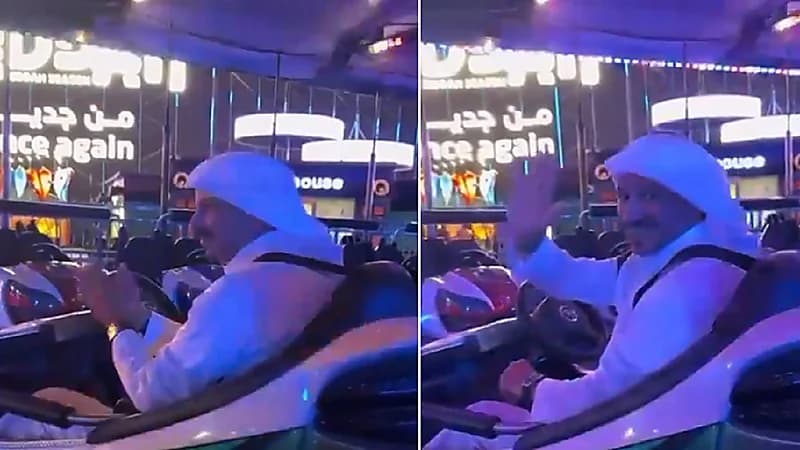 وزير السياحة يشارك في لعبة كهربائية بأحد المواقع السياحية بجدة ..فيديو