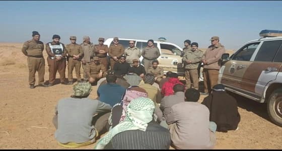 بالصور .. شرطة الجوف تضبط 100 مخالف لنظام الإقامة والعمل