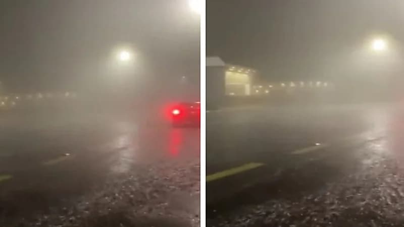 شاهد.. أمطار غزيرة وضباب على الطائف 