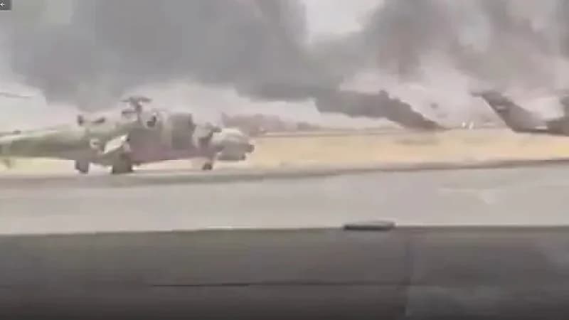 "الدعم السريع" تنشر فيديو لإحراق مروحيات تابعة لجيش السودان