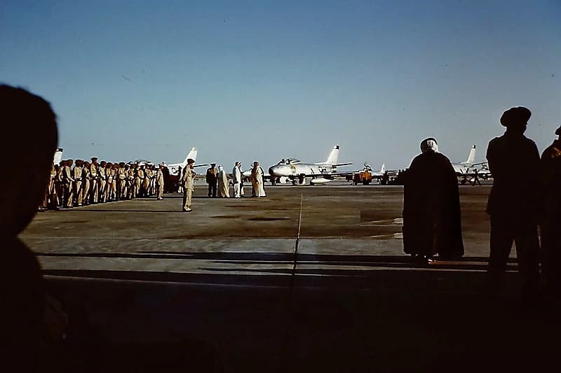 استعراض مقاتلات السرب السابع بالظهران عام 1959م