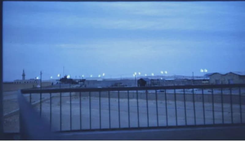 صورة لمطار الرياض القديم قبل شروق الشمس