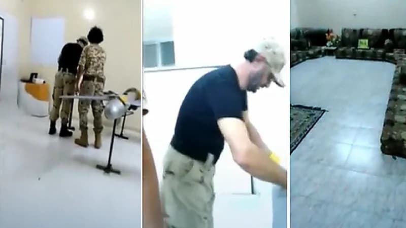 بالفيديو .. مشاهد لمواقع في مطار صنعاء يستخدمها حزب الله كمخازن للمسيرات