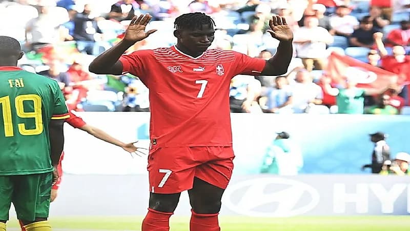 شاهد.. لاعب سويسرا يرفض الاحتفال بهدفه في الكاميرون