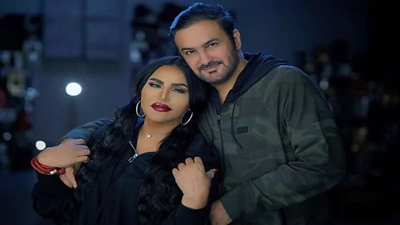 شاهد.. رومانسية أحلام وزوجها تخطف أنظار الجماهير