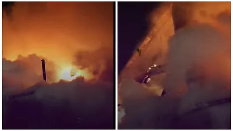 حريق مريب بقرية يتجدد كلما انطفأ.. فيديو