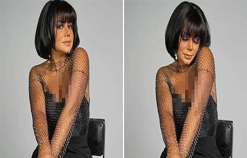 رانيا يوسف تستعرض أنوثتها ببلوزة شفافة