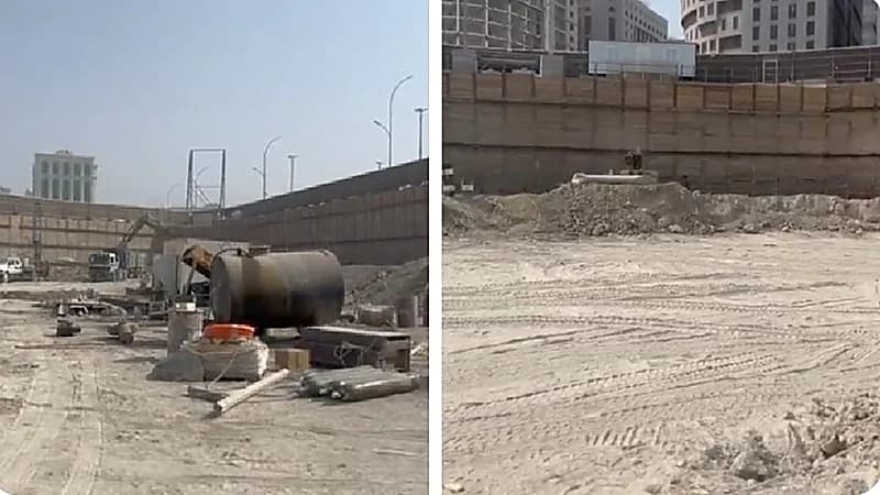 تواصل أعمال الحفر لبدء الأعمال الإنشائية لمشروع بوابة سمو..فيديو