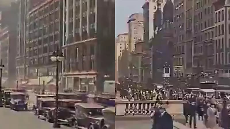 مشاهد نادرة توثق الحياة في عدة مدن أمريكية قبل 105 سنوات .. فيديو