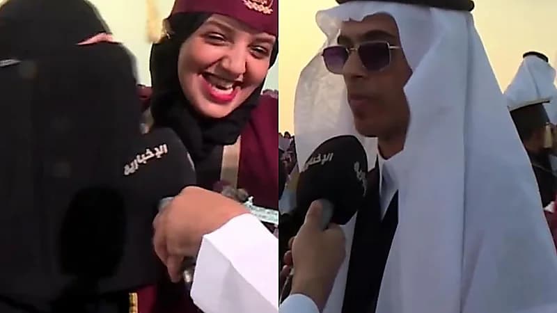 فرحة التخرج تغمر طلاب وطالبات جامعة جازان بدموع الفخر  .. فيديو