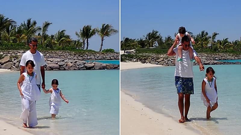 وزير السياحة يستمتع بعطلة عائلية في منتجعات البحر الأحمر.. صور