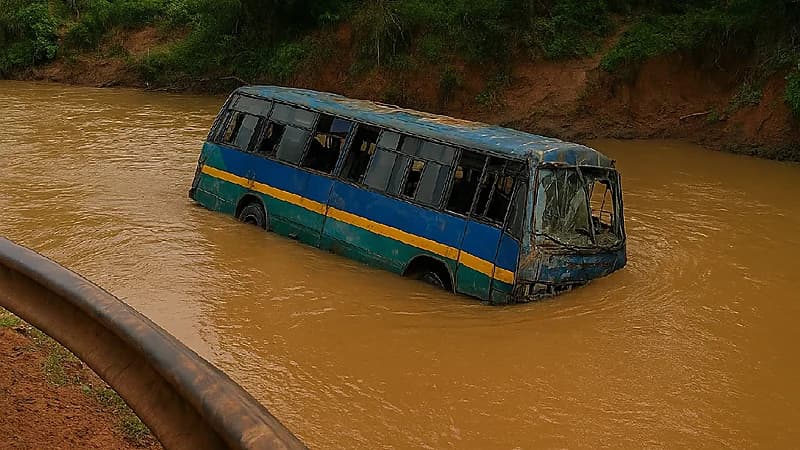 مصرع 19 شخصًا بحادث غرق حافلة بنيجيريا