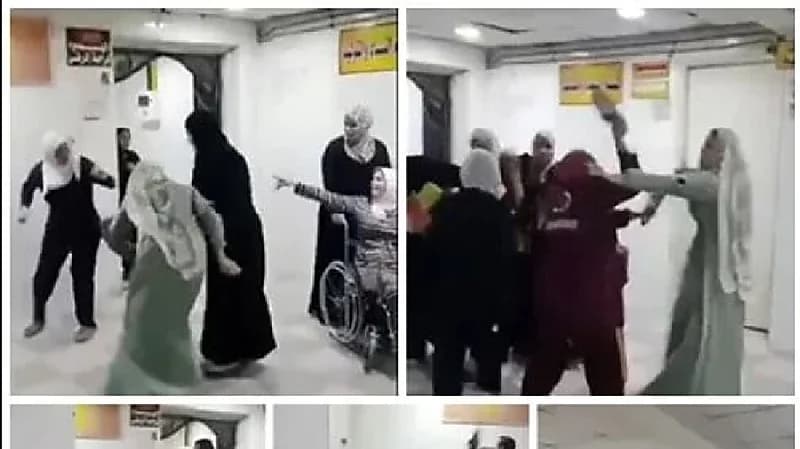 فيديو .. ضابط يعتدي على أطقم تمريض بمستشفى في مصر