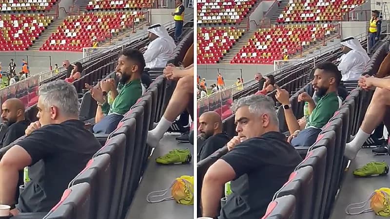 شاهد .. أول ظهور لـ سلمان الفرج داخل المدرجات بعد إصابته في ودية وآيسلندا