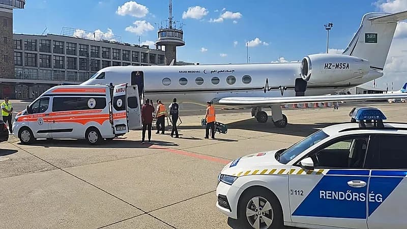 إخلاء طبي لمواطن مريض من بودابست إلى المملكة