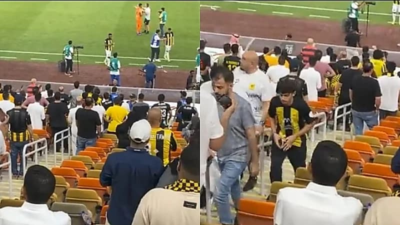 رد فعل أحمد بامسعود على مشجع رغب في التقاط سيلفي .. فيديو