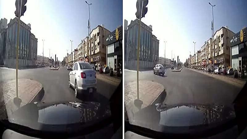 بالفيديو.. قائد مركبة يتعمد قطع الإشارة الحمراء بجدة