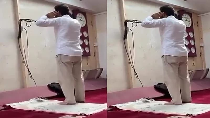 والد الطالب محمد القاسم يرفع الأذان في مسجد قريب من موقع مقتل ابنه في بريطانيا.. فيديو