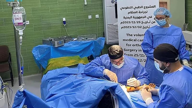 إطلاق المشروع الطبي التطوعي لجراحة العظام للأطفال في مديرية المكلا بحضرموت