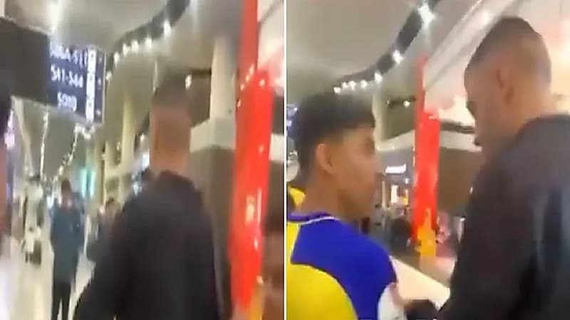 شاهد.. حمدالله يرفض ارتداء شال النصر