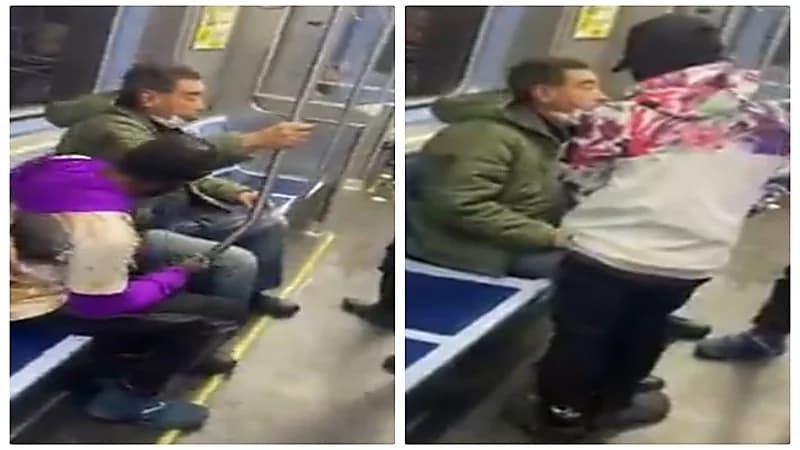 شاهد.. اعتداء مبرح على شخص داخل قطار
