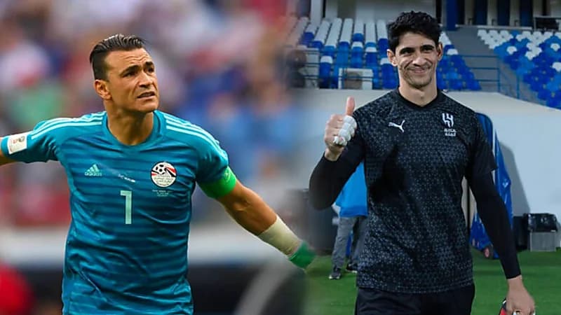 ياسين بونو يظهر في مكالمة مع الحارس المصري عصام الحضري