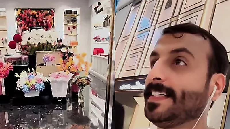 سعيد الزهراني يراجع عن شراء وردة لزوجته بسبب سعرها .. فيديو