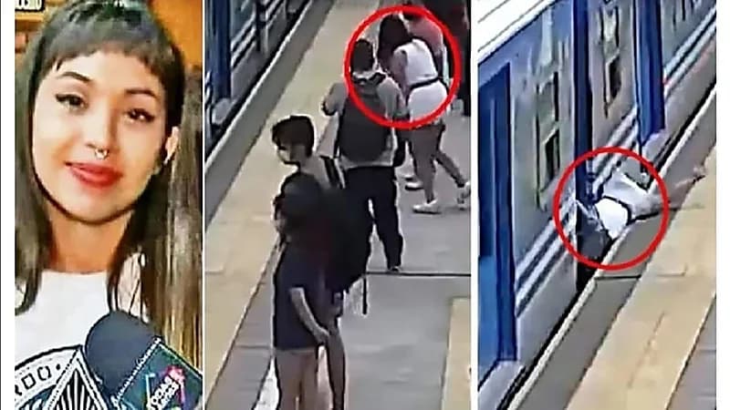 شاهد.. شابة سقطت تحت عجلات المترو ثم حدثت المعجزة