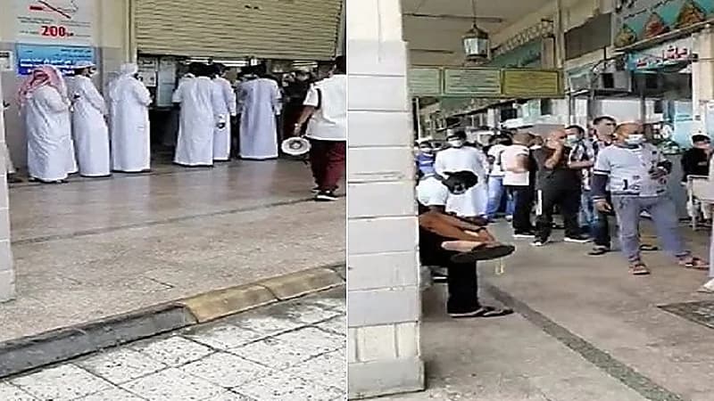 شاهد..طابور طويل أمام سوق السمك بالكعكية بسبب " توكلنا "