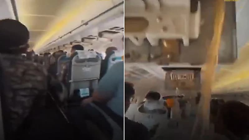 نجاة ركاب بعد تعطل محرك طائرتهم في الجو .. فيديو