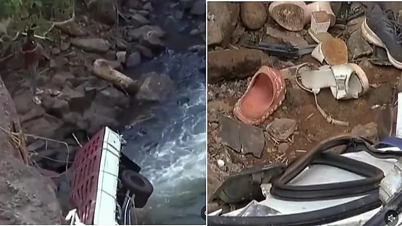 مصرع 71 شخصاً إثر سقوط شاحنة مكتظة بالركاب في النهر .. فيديو