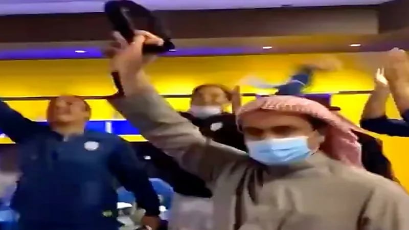 شاهد.. فرحة خالد البلطان ولاعبي ‎الشباب بعد الانتصار على النصر برباعية