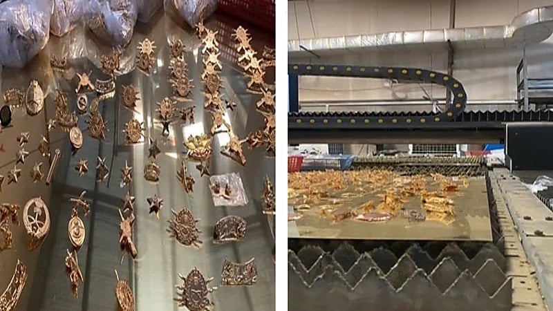 ضبط معمل مخالف لتصنيع الرتب والشعارات والأنواط العسكرية بالرياض