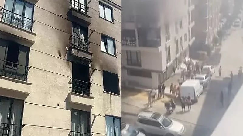 إصابة ثلاثة أشخاص بينهم حالة حرجة في حريق شقة بإسطنبول .. فيديو