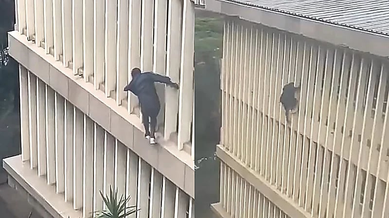 هروب مثير لمتهم من قاعة المحكمة أثناء جلسة محاكمته.. فيديو