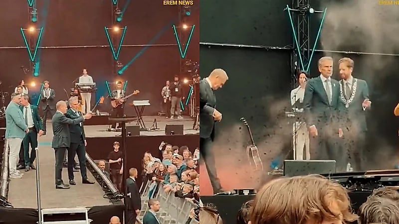 قنبلة دخانية تربك احتفال تحرير هولندا وتُجبر الزعيمين على المغادرة