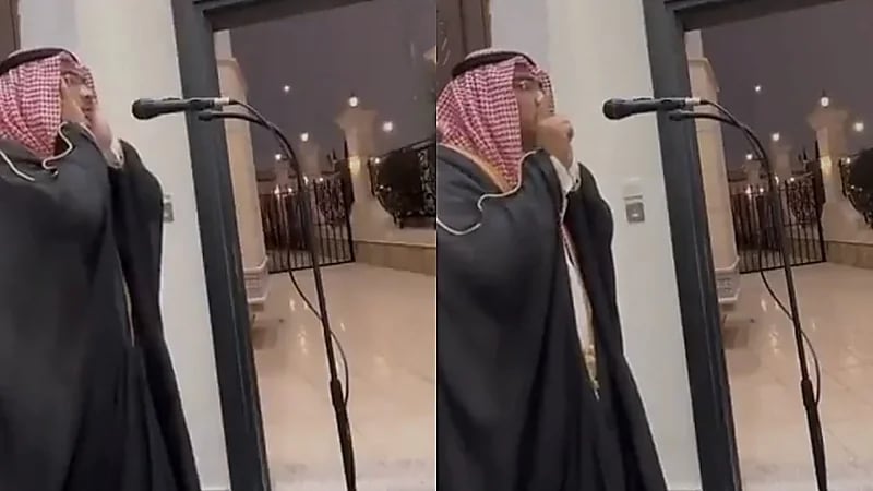 إمتزاج الآذان بصوت الرعد .. فيديو