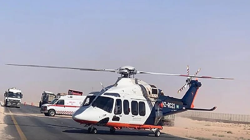 إصابة شخص في حادث مروري بطريق خريص القديم