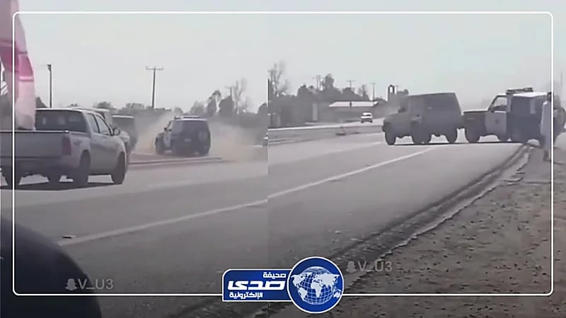 مطاردة بين دورية أمنية ومفحط على طريقة أفلام الأكشن بالجوف..فيديو