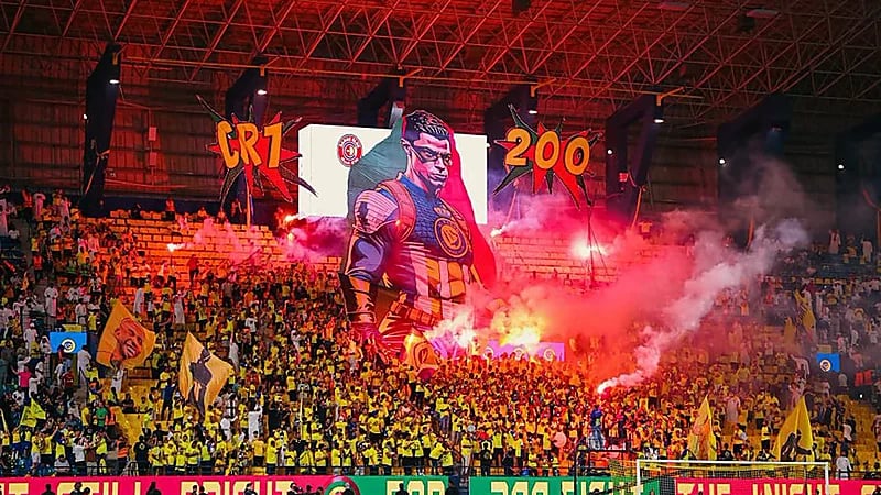 تيفو خاص لذكرى تأسيس نادي النصر