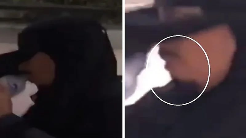 بالفيديو.. رجل يتنكر في زي امرأة منقبة بمنتزه عام