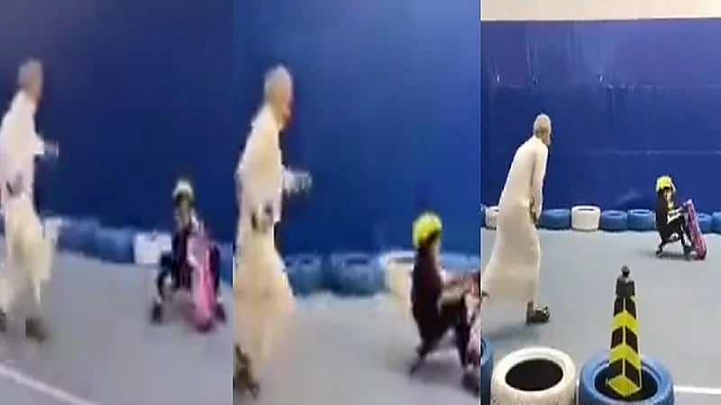 فيديو..الأمير الوليد بن طلال يلهو مع حفيداته ويلفت الأنظار بلياقته