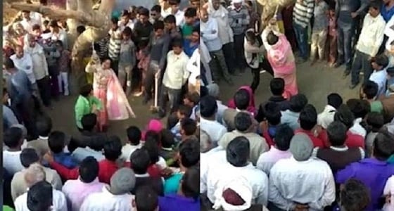 بالفيديو.. رجل يعاقب زوجته بطريقة مأساوية لهروبها مع عشيقها