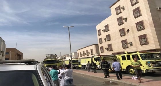 بالصور .. إصابة 10 أشخاص في حريق شقة سكنية بجدة