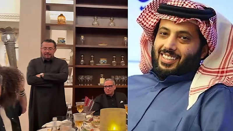 ‎آل الشيخ يفاجئ نجمي فيلم الكلاب السبعة بإطلاق البخور منعًا للحسد .. فيديو
