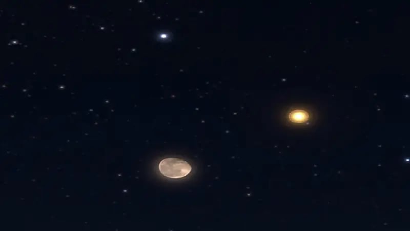 فلكية جدة: سماء المملكة تتزين اليوم باقتران القمر والمريخ