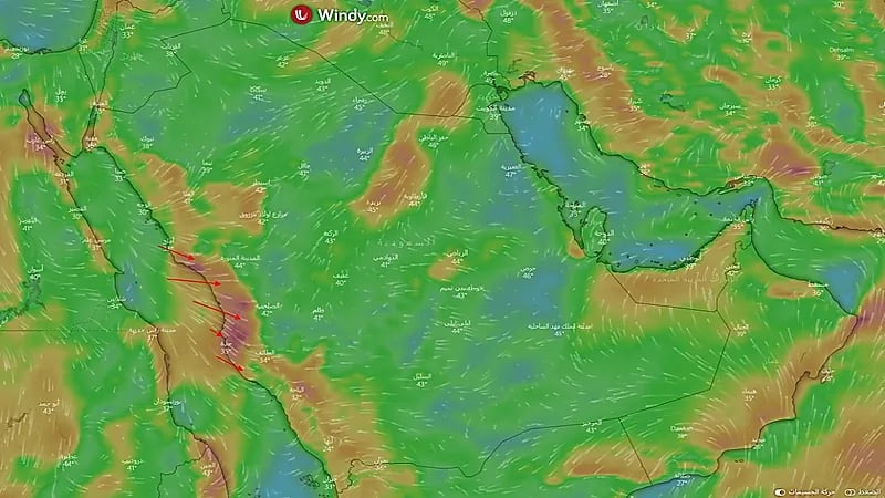 المسند يتوقع سكون رياح البوارح حتي الجمعة القادمة