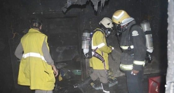 إصابة شخص في حريق منزل بجدة