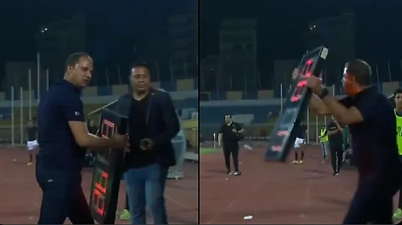 الدوري المصري.. مدرب يقوم بدور الحكم الرابع ويرفع لوحة التبديل